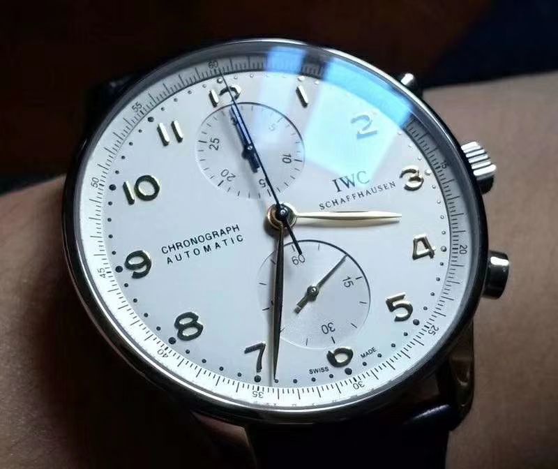 【YLV7版本 Perfect  High quality  Replica Watches 】 IWC IWC葡萄牙系列计时IW371491 wrist watches 《蓝面葡计》 / WG315