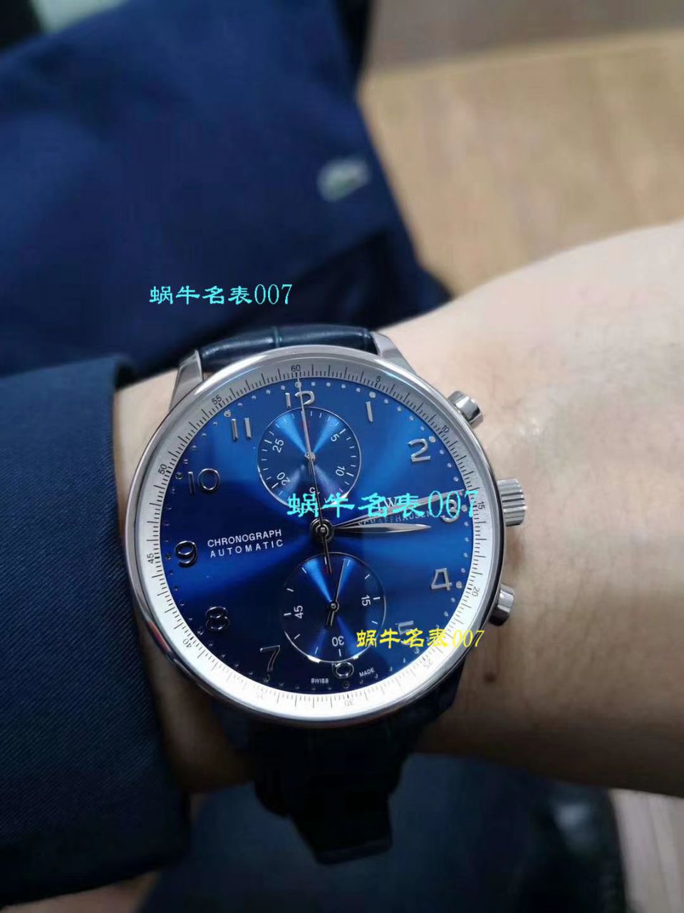 【YLV7版本 Perfect  High quality  Replica Watches 】 IWC IWC葡萄牙系列计时IW371491 wrist watches 《蓝面葡计》 / WG315