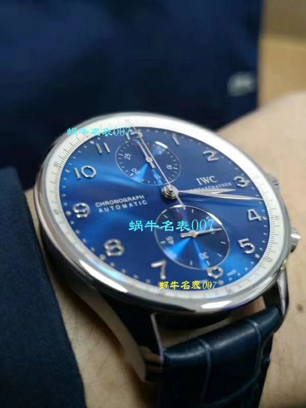 【YLV7版本 Perfect  High quality  Replica Watches 】 IWC IWC葡萄牙系列计时IW371491 wrist watches 《蓝面葡计》 / WG315