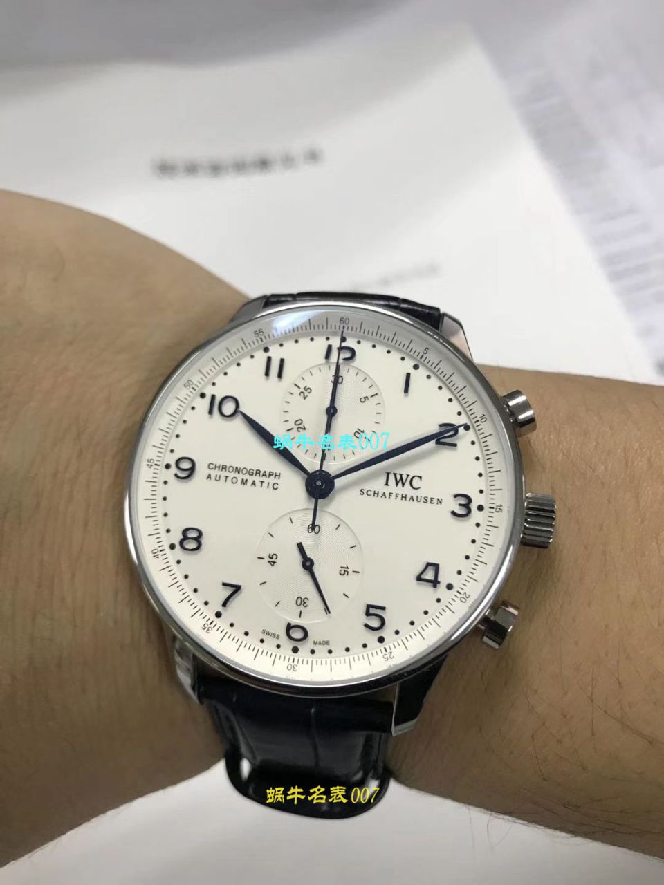 【YLV7版本 Perfect  High quality  Replica Watches 】 IWC IWC葡萄牙系列计时IW371491 wrist watches 《蓝面葡计》 / WG315