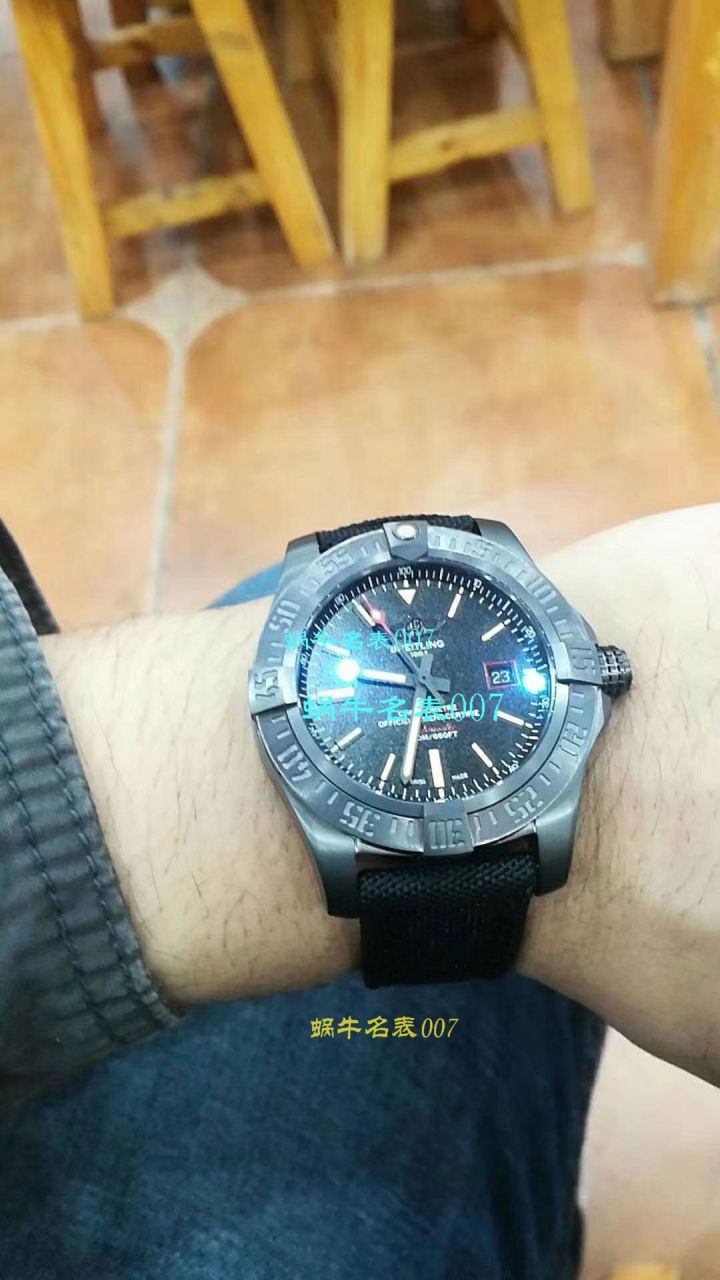 原单新款， Breitling 复仇者黑鸟，44mm，原 Factory 钛金属 watchcase  / BL087