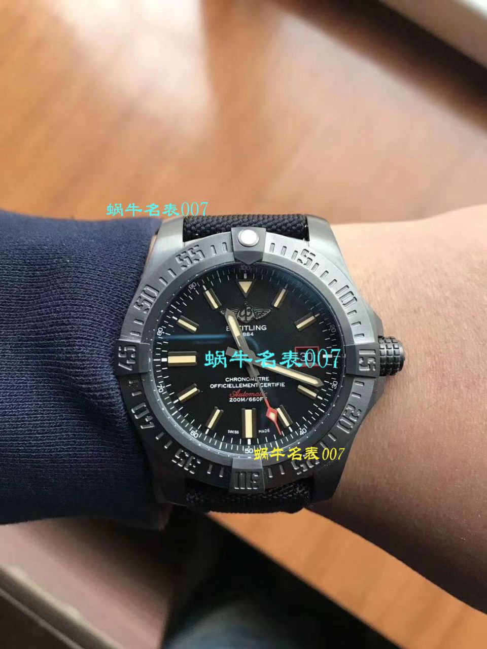 原单新款， Breitling 复仇者黑鸟，44mm，原 Factory 钛金属 watchcase  / BL087