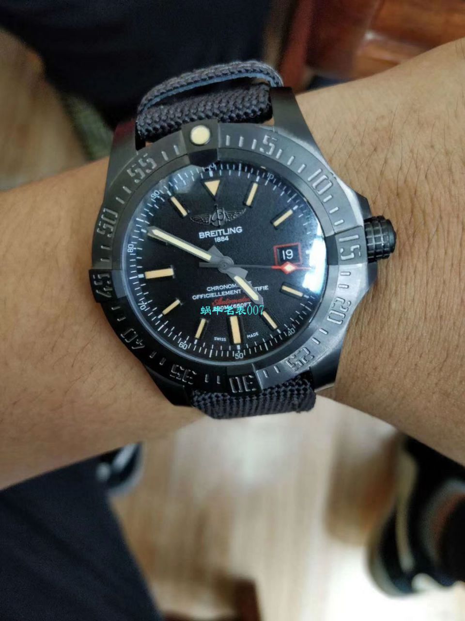 原单新款， Breitling 复仇者黑鸟，44mm，原 Factory 钛金属 watchcase  / BL087