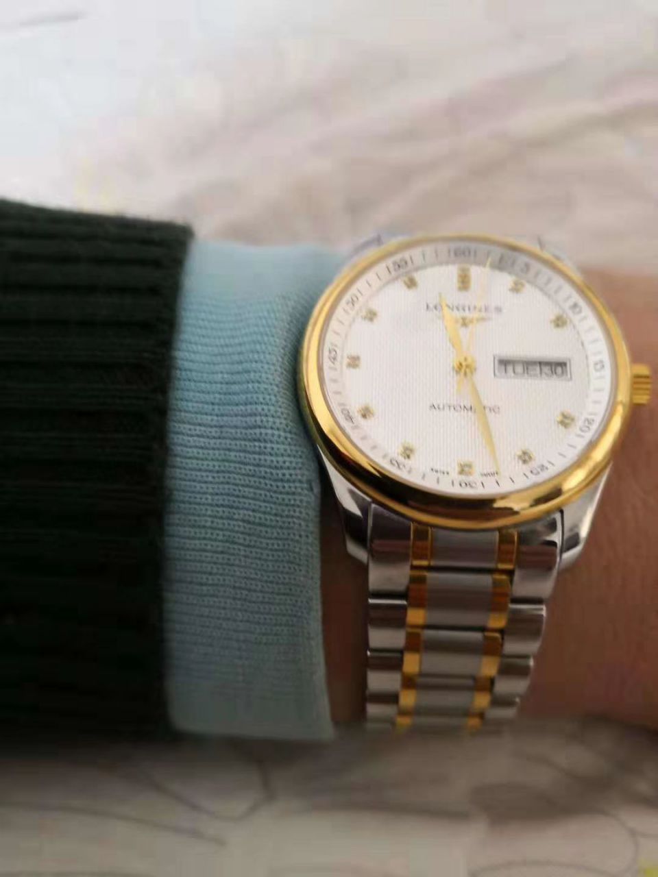 【LG Perfect  High quality  Replica Watches 】 Longines 名匠系列 Day-Date 双历L2.755.4.78.3 wrist watches  / L099