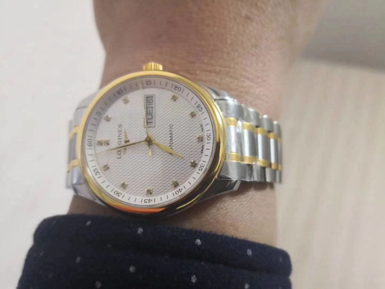 【LG Perfect  High quality  Replica Watches 】 Longines 名匠系列 Day-Date 双历L2.755.4.78.3 wrist watches  / L099