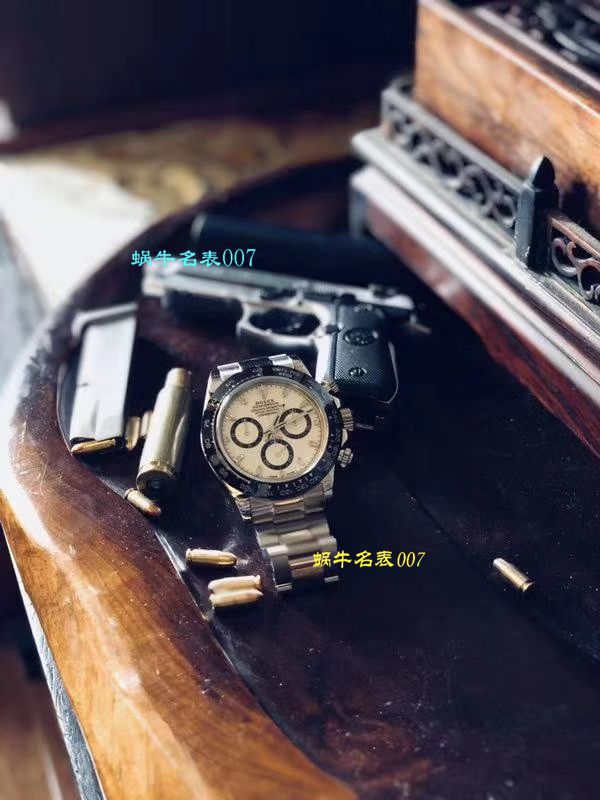 【N Factory 最新神作～原装结构4130 Ditongna 】 Rolex  Cosmograph Daytona  Ditongna  Best  Replica Copy  Watches 116520-78590 黑盘 wrist watches (黑钢迪) / R216