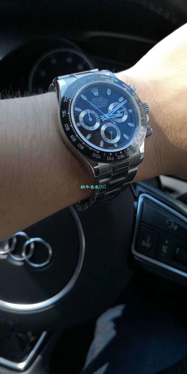 【N Factory 最新神作～原装结构4130 Ditongna 】 Rolex  Cosmograph Daytona  Ditongna  Best  Replica Copy  Watches 116520-78590 黑盘 wrist watches (黑钢迪) / R216