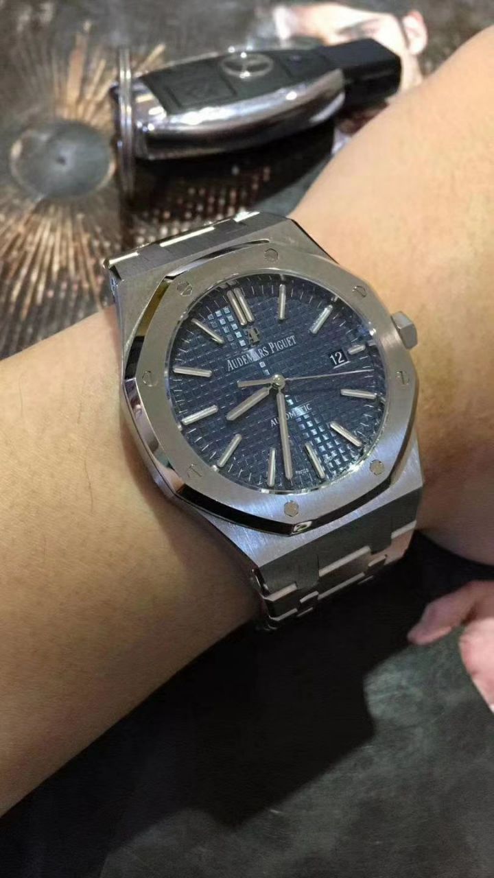 【JF Perfect  High quality  Replica Watches 】Audemars Piguet 皇家橡树系列15400ST.OO.1220ST.04 wrist watches  / AP129