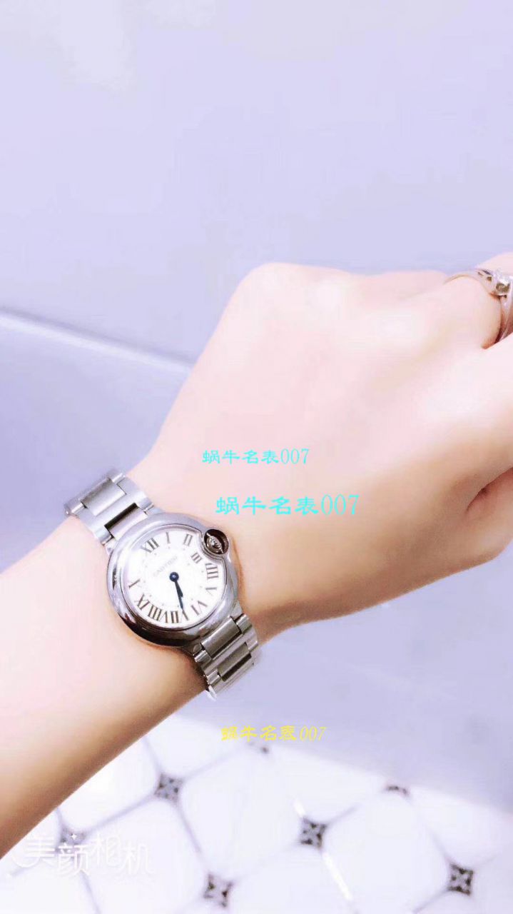 【HBBV6 Perfect  top  Replica Copy  Watches 】 Cartier  小号蓝气球女装28毫米石英 Movement WE69010Z4 / K116
