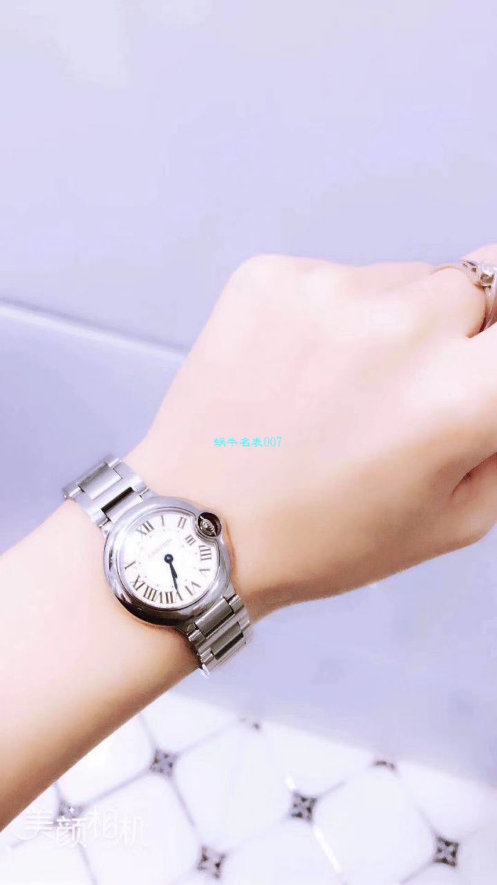 【HBBV6 Perfect  top  Replica Copy  Watches 】 Cartier  小号蓝气球女装28毫米石英 Movement WE69010Z4 / K116
