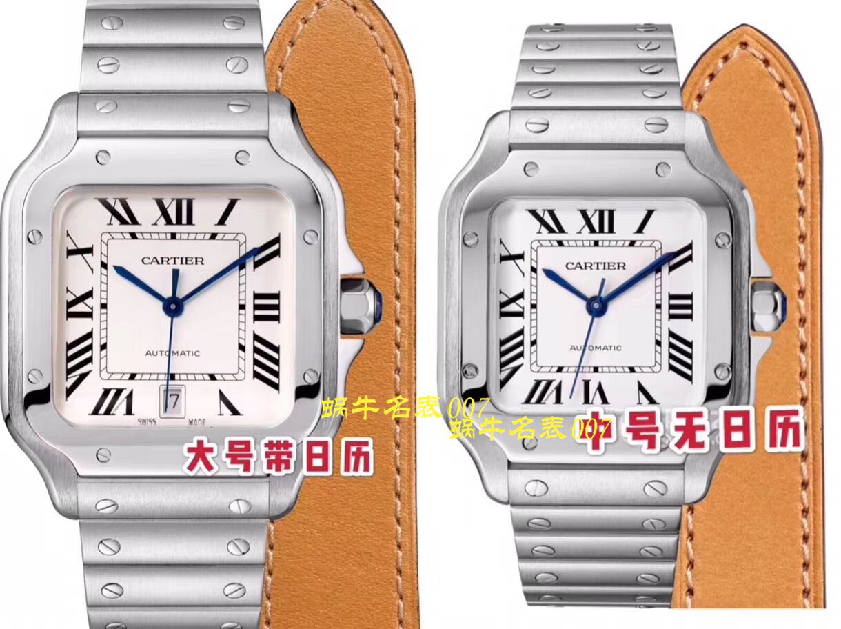 【 Video analysis V6 Factory  top  Replica Copy 表】 Cartier   Santos 系列WSSA0009（大号）,WSSA0010（中号） wrist watches  / K226