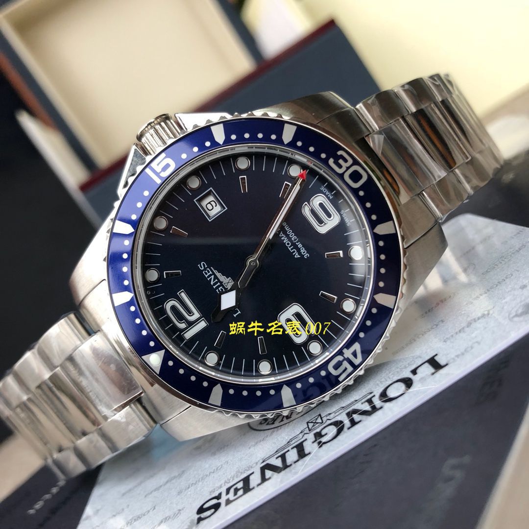 【渠道原单】 Longines 康卡斯潜水系列L3.742.4.96.6 wrist watches  / L117