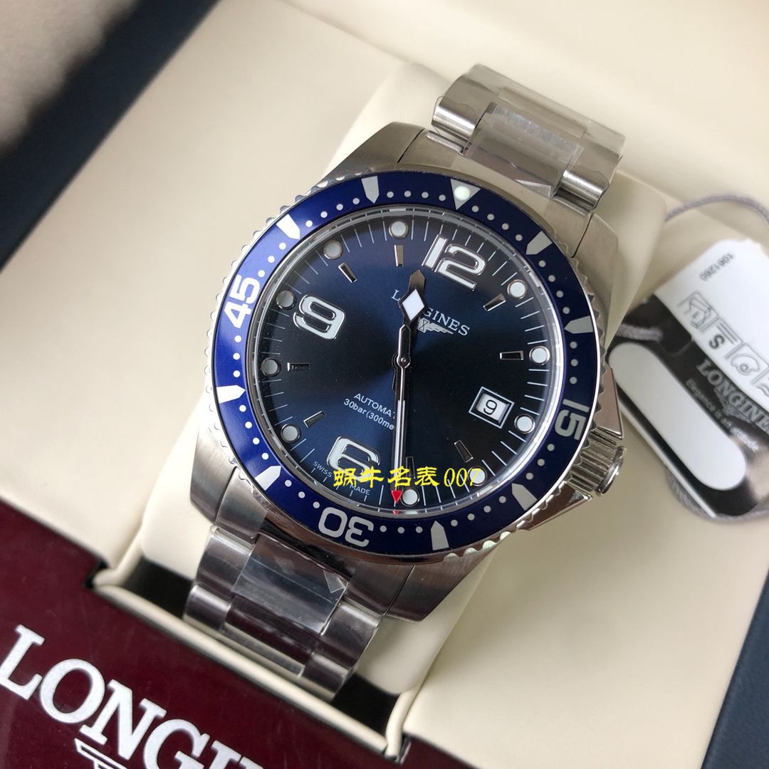 【渠道原单】 Longines 康卡斯潜水系列L3.742.4.96.6 wrist watches  / L117