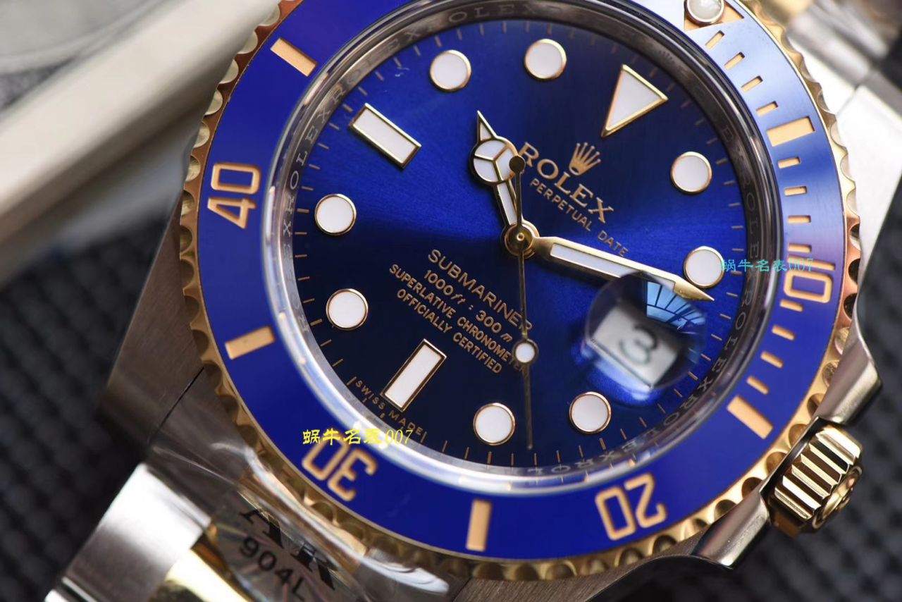 【AR Factory Rolex Replica Copy 表】 Rolex  Submariner 型系列116613LB-97203 蓝盘 wrist watches (904钢间金蓝水鬼) / R369