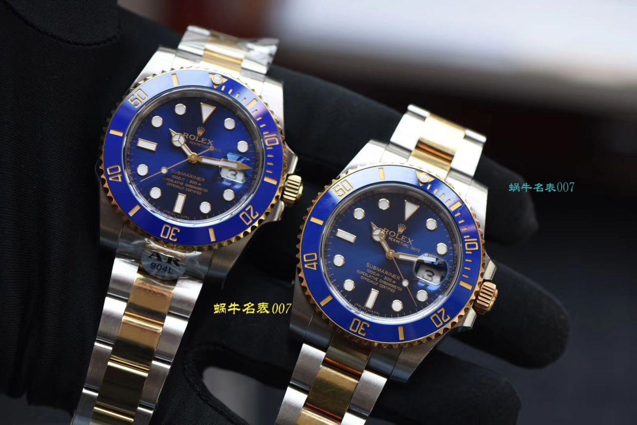 【AR Factory Rolex Replica Copy 表】 Rolex  Submariner 型系列116613LB-97203 蓝盘 wrist watches (904钢间金蓝水鬼) / R369