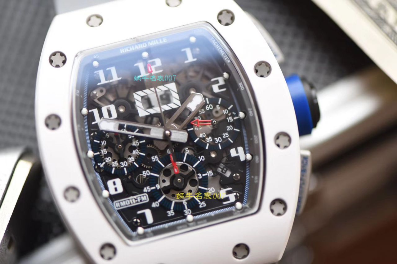 【 Video analysis KV Factory RICHARD MILLE Replica Watches 】 RICHARD MILLE 男士系列RM 011白色 Composite 限量款 wrist watches  / KVRM01199