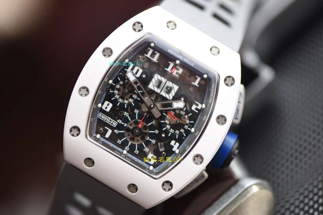 【 Video analysis KV Factory RICHARD MILLE Replica Watches 】 RICHARD MILLE 男士系列RM 011白色 Composite 限量款 wrist watches  / KVRM01199