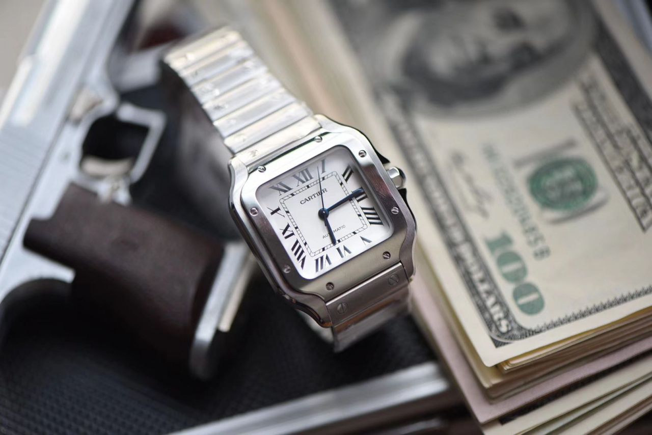【 Video analysis V6 Factory  top  Replica Copy 表】 Cartier   Santos 系列WSSA0009（大号）,WSSA0010（中号） wrist watches  / K226