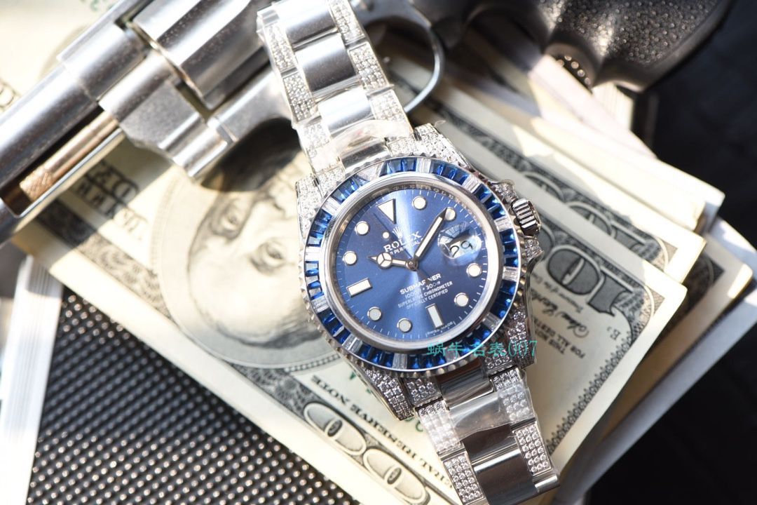 【LF Factory  top  Replica  Rolex  Replica Watches 】LF帝皇 copy customized 版镶钻 Submariner ❗ top 绿钻水鬼 / R363