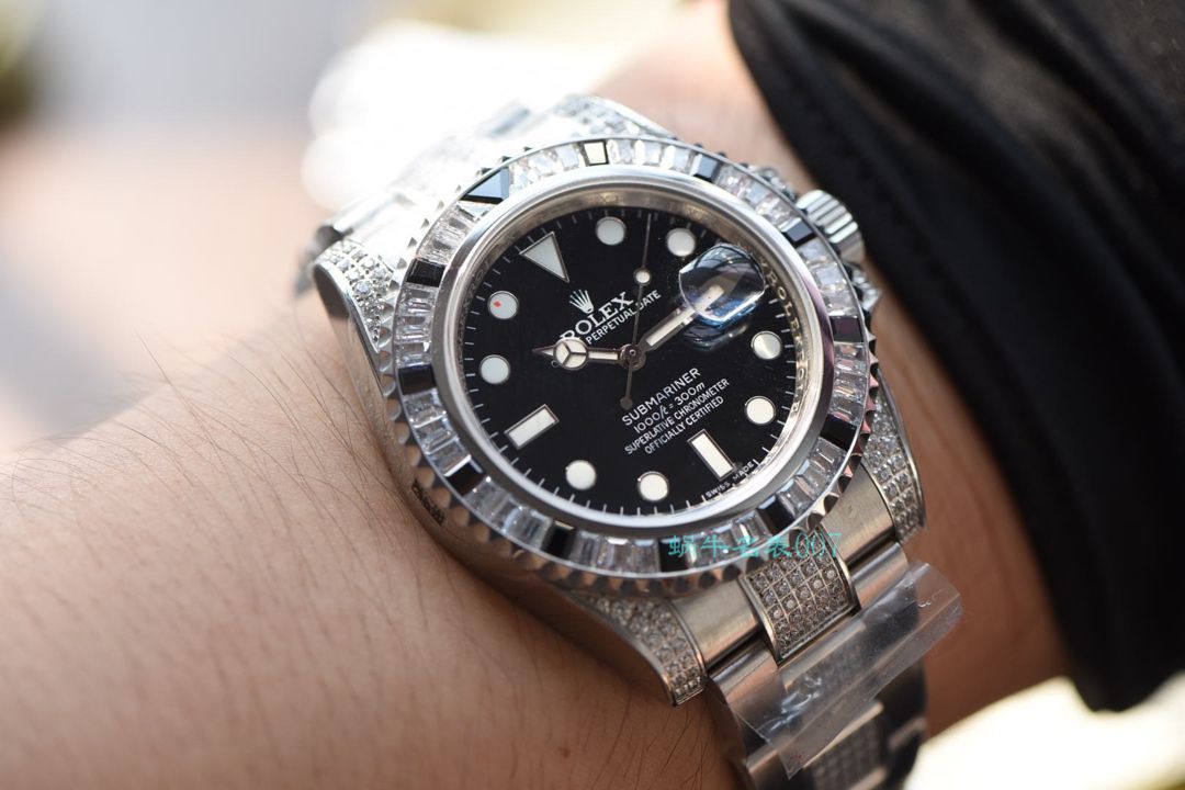 【LF Factory  top  Replica  Rolex  Replica Watches 】LF帝皇 copy customized 版镶钻 Submariner ❗ top 绿钻水鬼 / R363