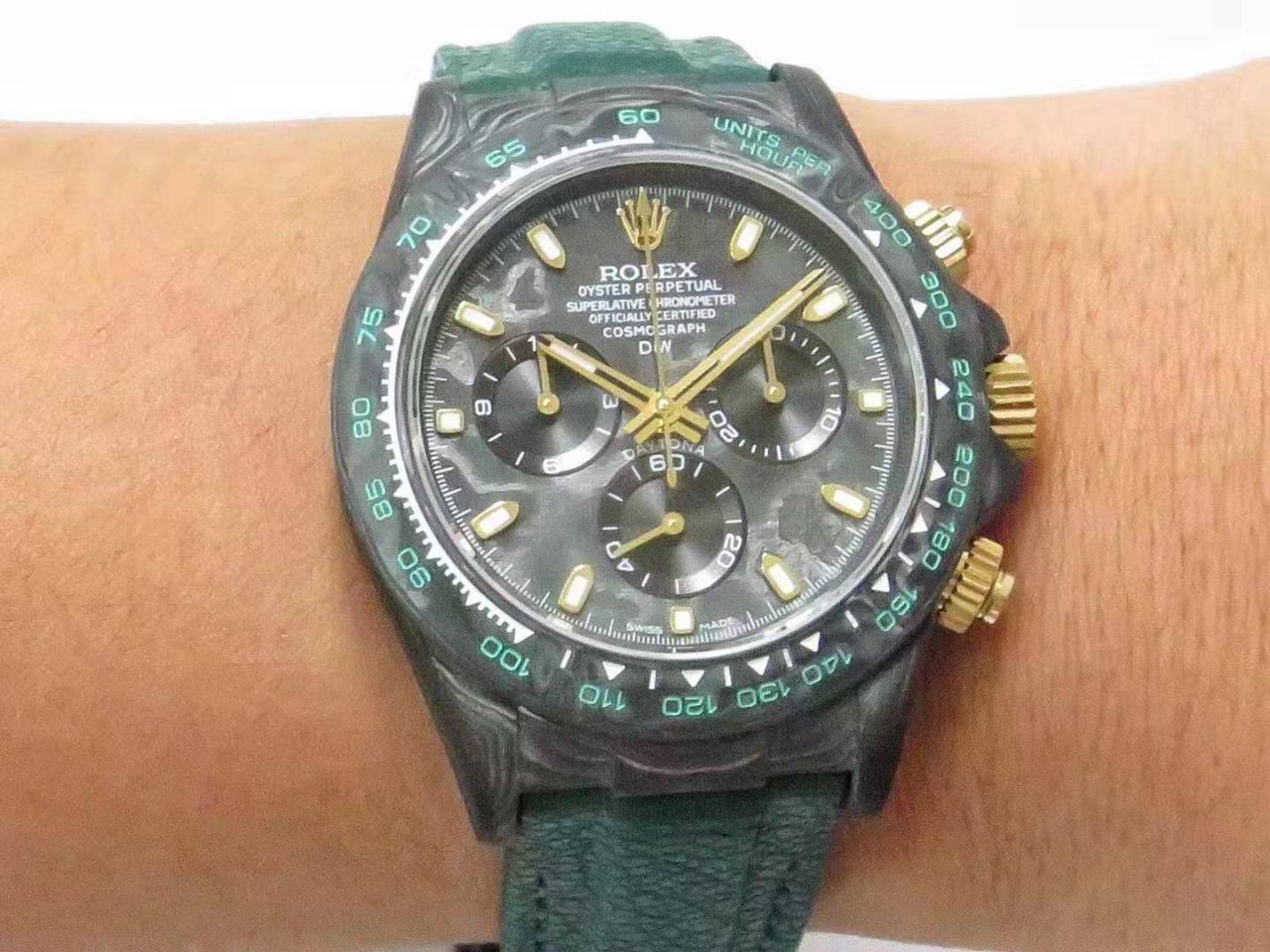 【TW Factory  Rolex  Replica Watches 】 Rolex ROLEX宇宙计时 Ditongna 系列之 carbon fiber 海外 copy customized 版 / R367
