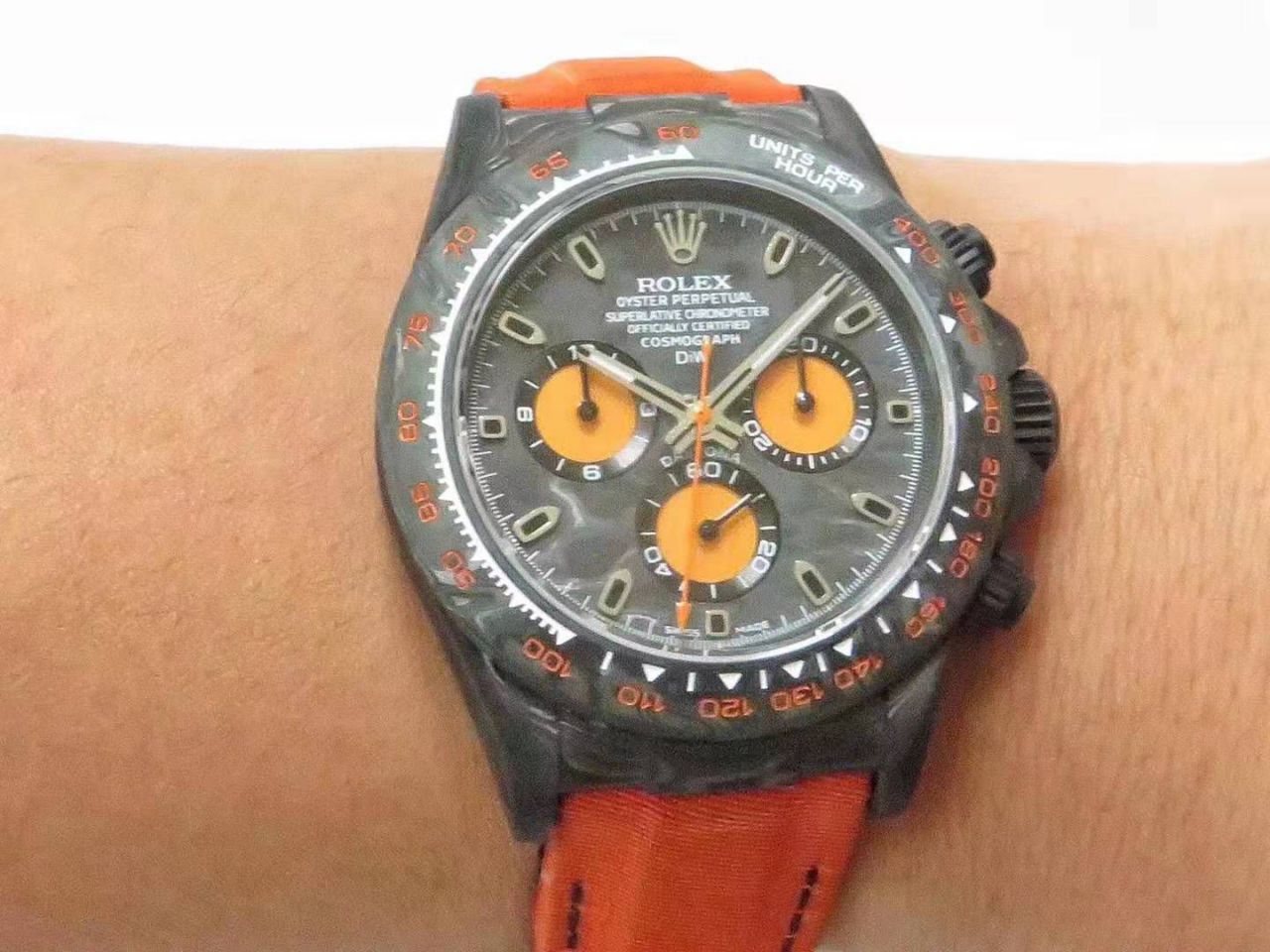 【TW Factory  Rolex  Replica Watches 】 Rolex ROLEX宇宙计时 Ditongna 系列之 carbon fiber 海外 copy customized 版 / R367