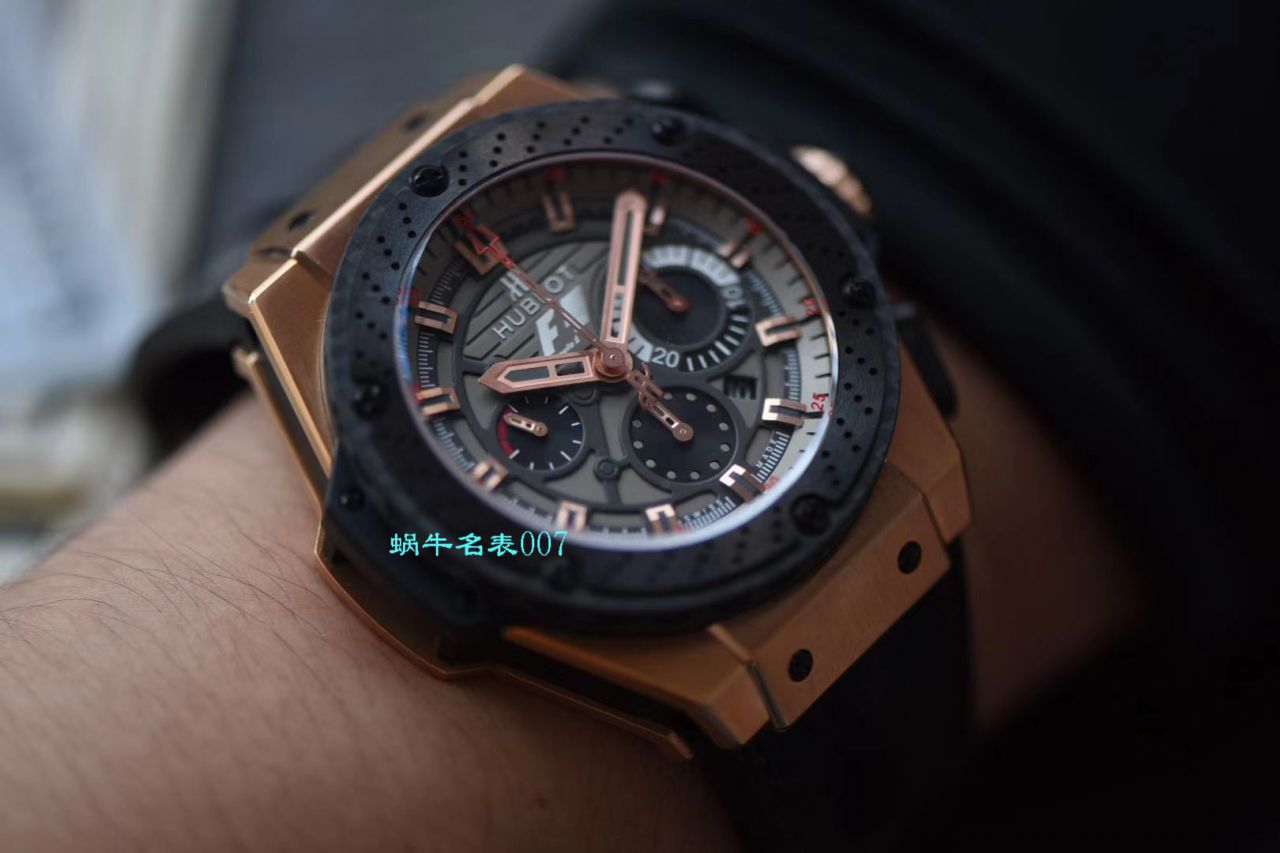 【HBBV6 Factory  top  Replica Watches 】 hublot 法拉利F1 玫瑰金703.OM.6912.HR.FMC12 Hublot Big Bang F1 King Power Great Britain Limited Edition / YB072