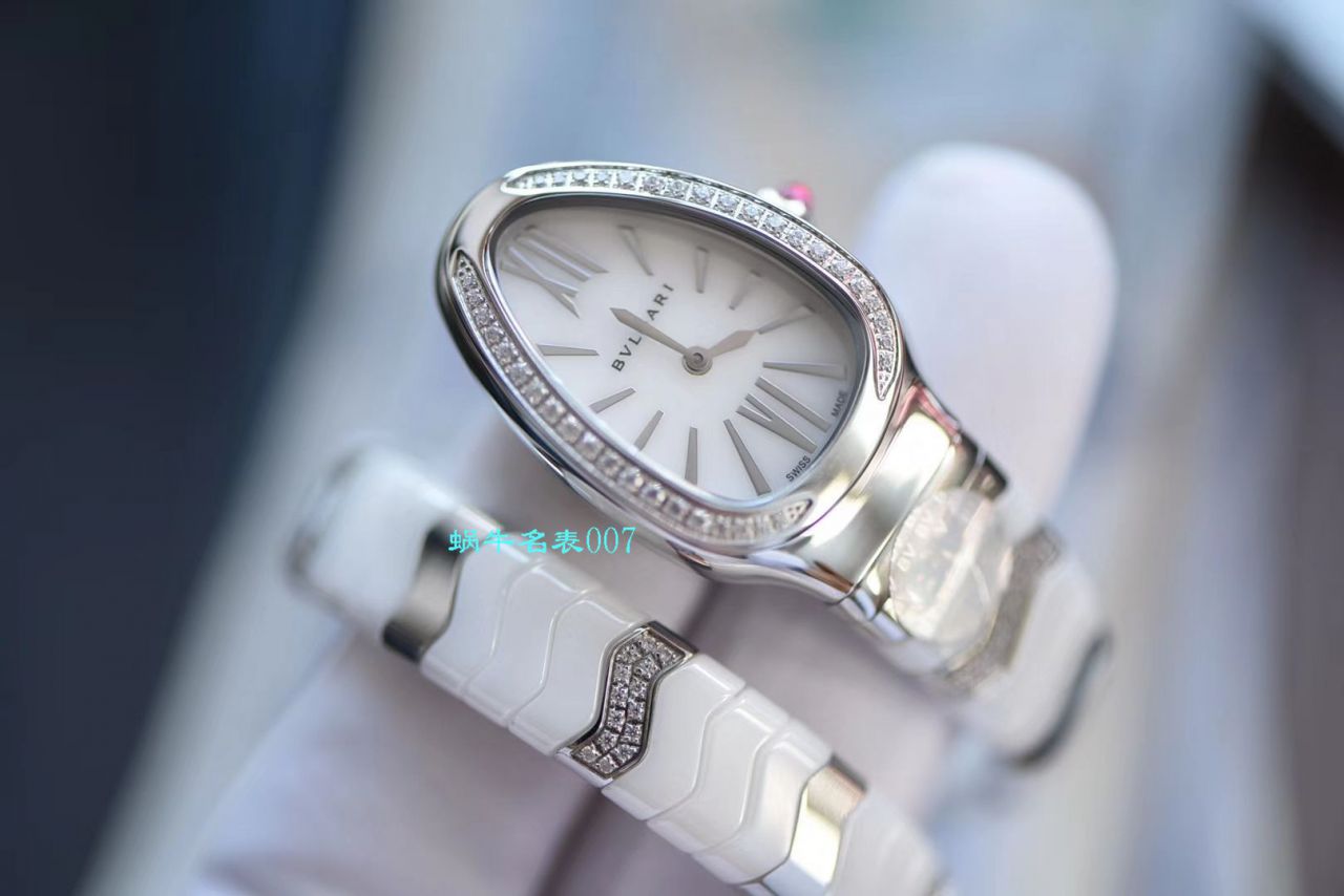 【BV Factory BVLGARI Replica 蛇形女表】 BVLGARI SERPENTI系列102734，102613 SPC35WGDWCGD1.1T白色黑色 Composite  wrist watches  / BG029