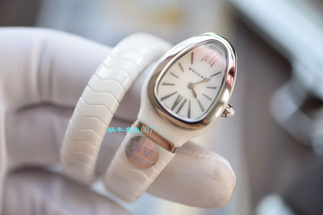 【BV Factory BVLGARI Replica 蛇形女表】 BVLGARI SERPENTI系列102734，102613 SPC35WGDWCGD1.1T白色黑色 Composite  wrist watches  / BG029