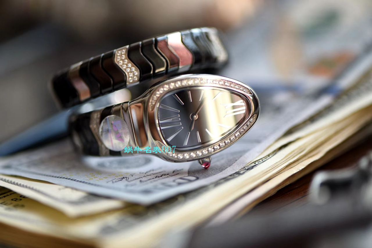 【BV Factory BVLGARI Replica 蛇形女表】 BVLGARI SERPENTI系列102734，102613 SPC35WGDWCGD1.1T白色黑色 Composite  wrist watches  / BG029