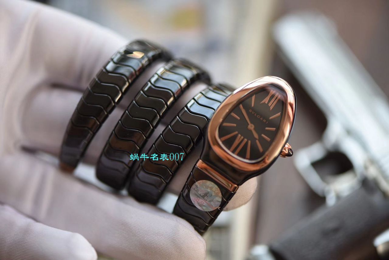 【BV Factory BVLGARI Replica 蛇形女表】 BVLGARI SERPENTI系列102734，102613 SPC35WGDWCGD1.1T白色黑色 Composite  wrist watches  / BG029