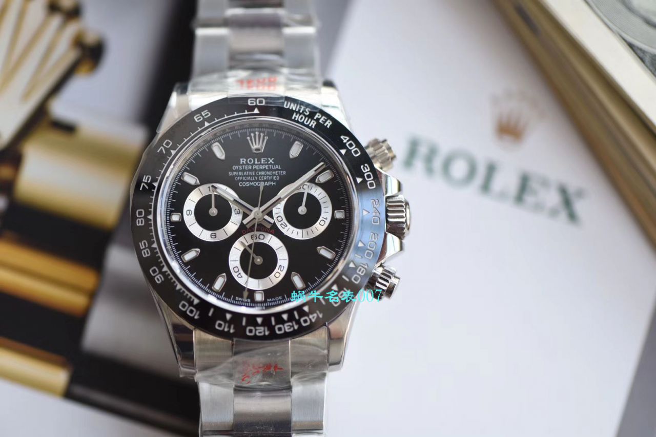 【NOOB Factory  Replica  Rolex  Ditongna  Watches 】N Factory 熊猫迪V3升级版来袭 Cosmograph Daytona  Ditongna  Replica 116500LN-78590 wrist watches  / R380