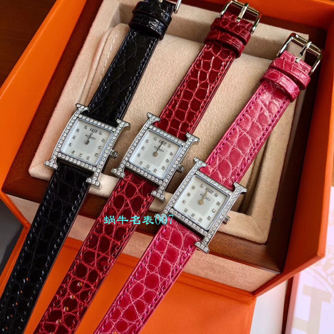 【 TOP  copy customized 真钻女表】Hermès爱马仕HEURE H系列W036819WW00，W036766WW00 wrist watches  / HermA01