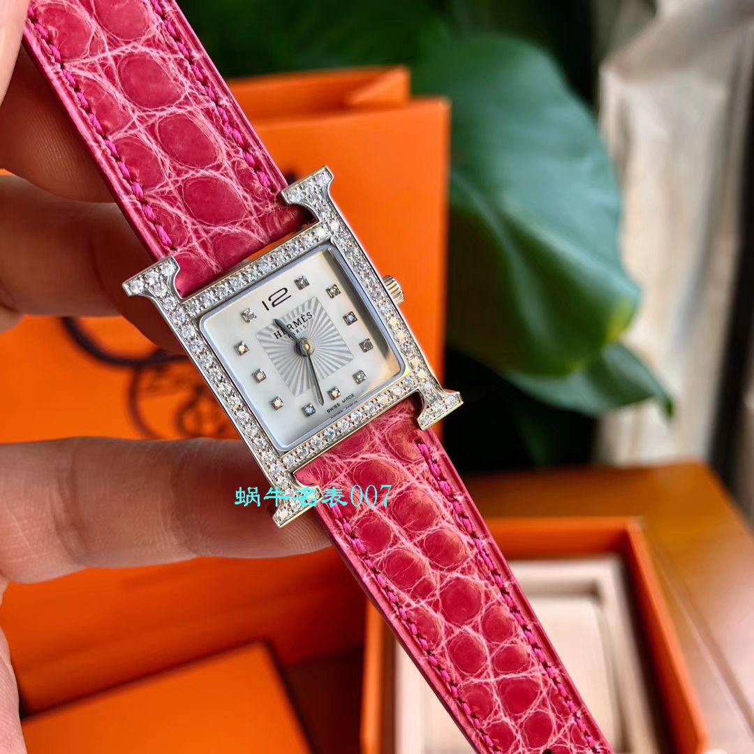 【 TOP  copy customized 真钻女表】Hermès爱马仕HEURE H系列W036819WW00，W036766WW00 wrist watches  / HermA01