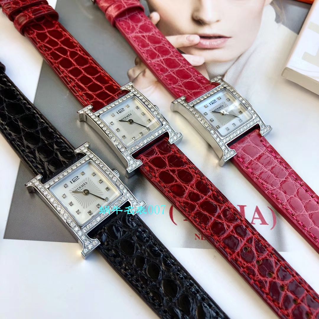 【 TOP  copy customized 真钻女表】Hermès爱马仕HEURE H系列W036819WW00，W036766WW00 wrist watches  / HermA01