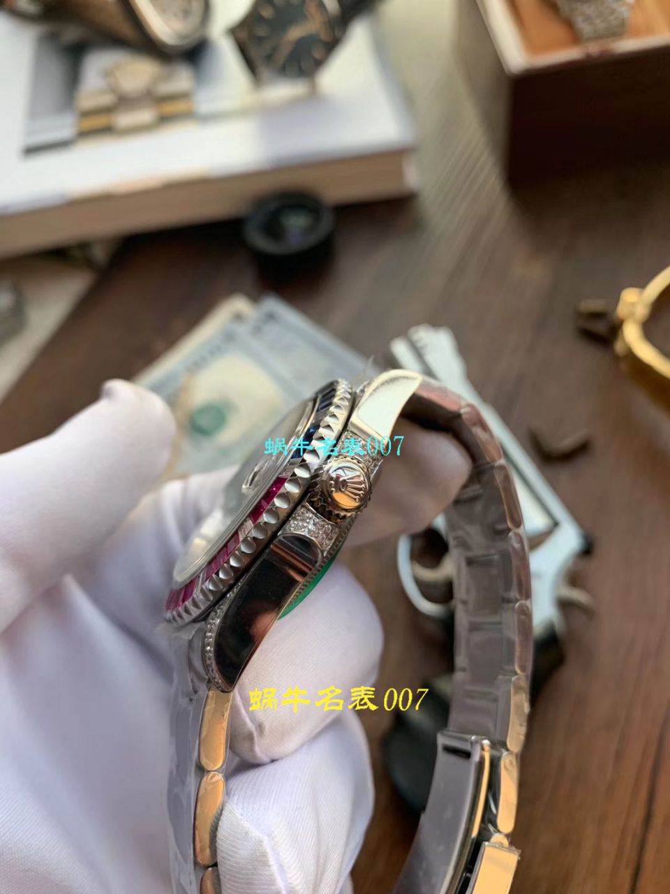 【LF Factory Rolex top  Replica Copy  Watches 】 Rolex  GMT MASTER II系列镶钻116758 SAru-78208,116759 SAru-78209 wrist watches  / R389