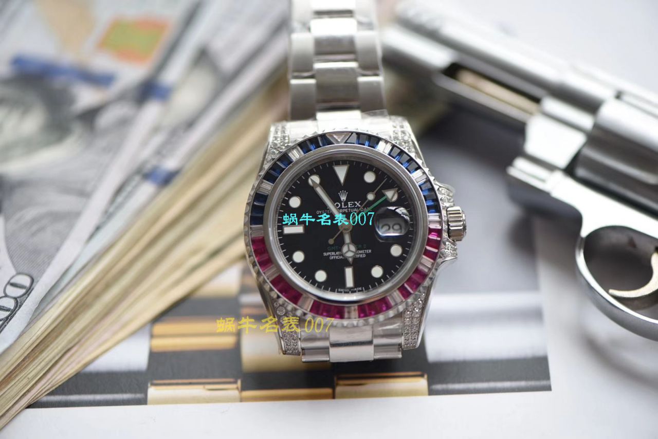 【LF Factory Rolex top  Replica Copy  Watches 】 Rolex  GMT MASTER II系列镶钻116758 SAru-78208,116759 SAru-78209 wrist watches  / R389
