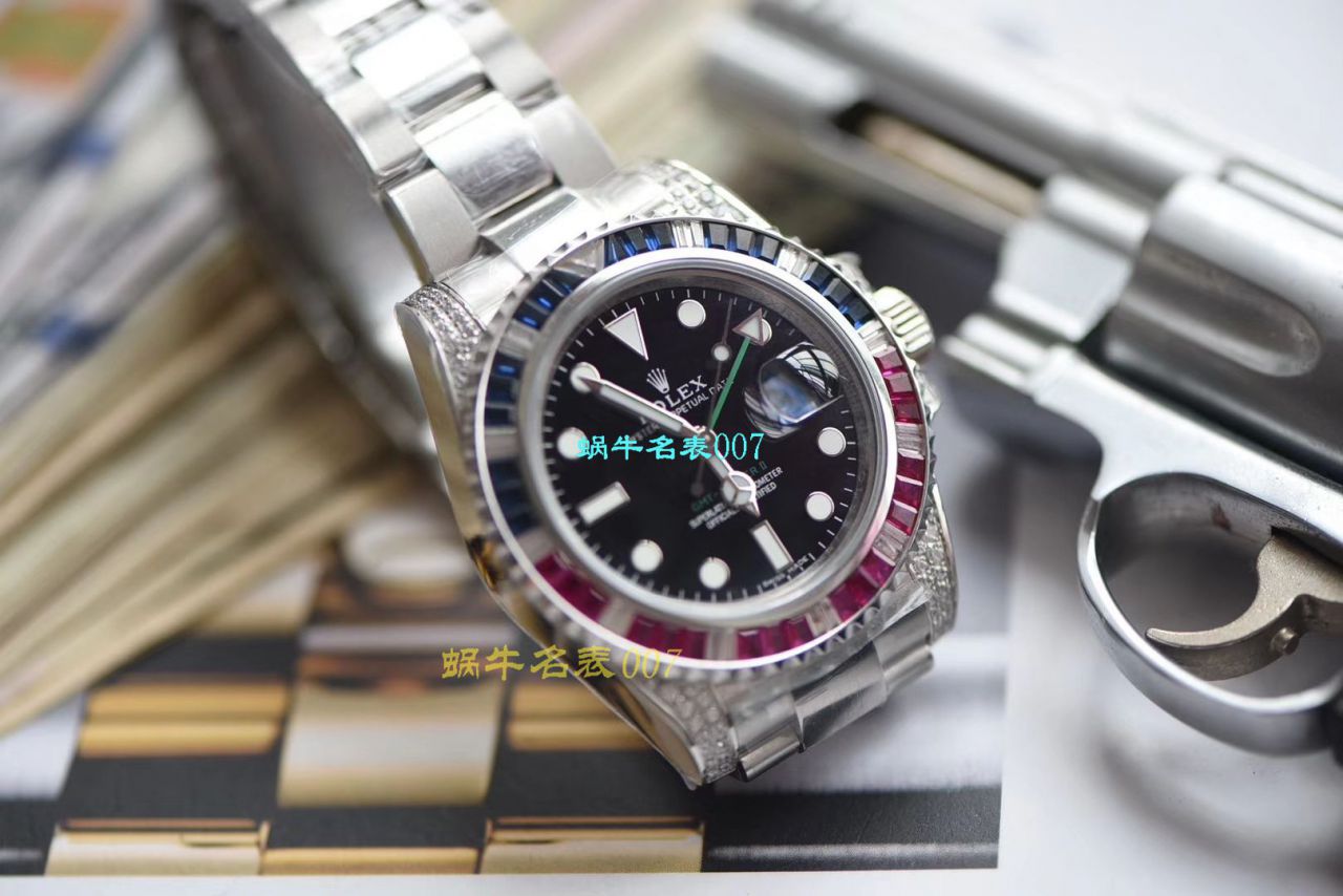 【LF Factory Rolex top  Replica Copy  Watches 】 Rolex  GMT MASTER II系列镶钻116758 SAru-78208,116759 SAru-78209 wrist watches  / R389