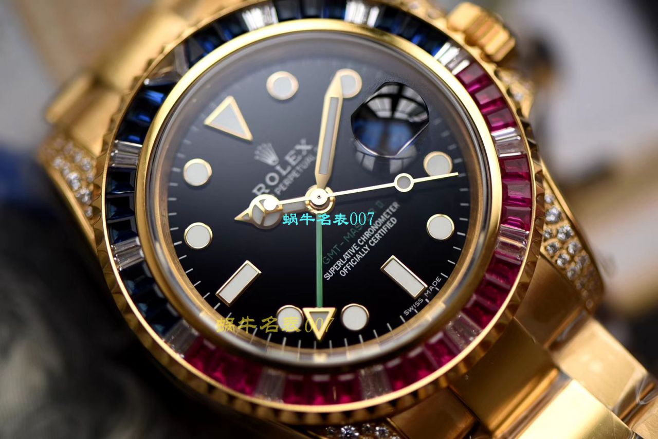 【LF Factory Rolex top  Replica Copy  Watches 】 Rolex  GMT MASTER II系列镶钻116758 SAru-78208,116759 SAru-78209 wrist watches  / R389