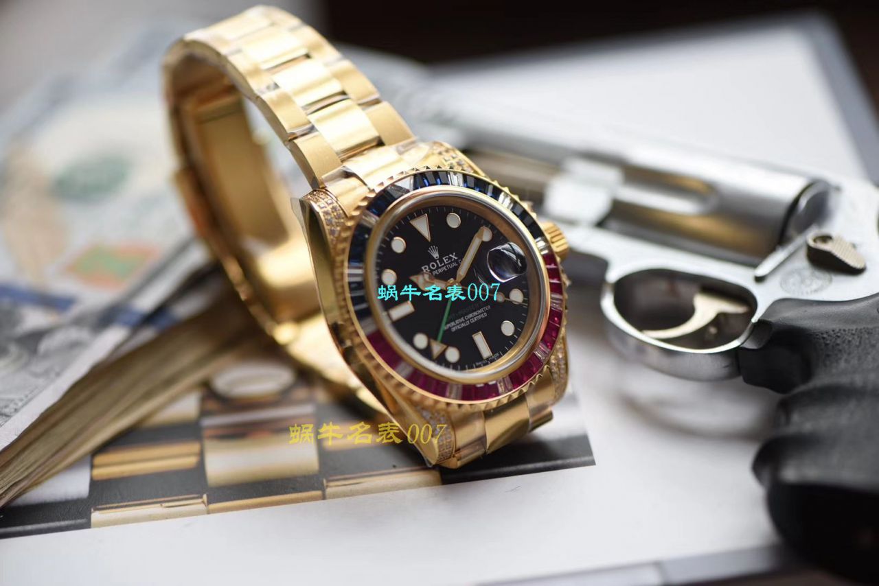 【LF Factory Rolex top  Replica Copy  Watches 】 Rolex  GMT MASTER II系列镶钻116758 SAru-78208,116759 SAru-78209 wrist watches  / R389