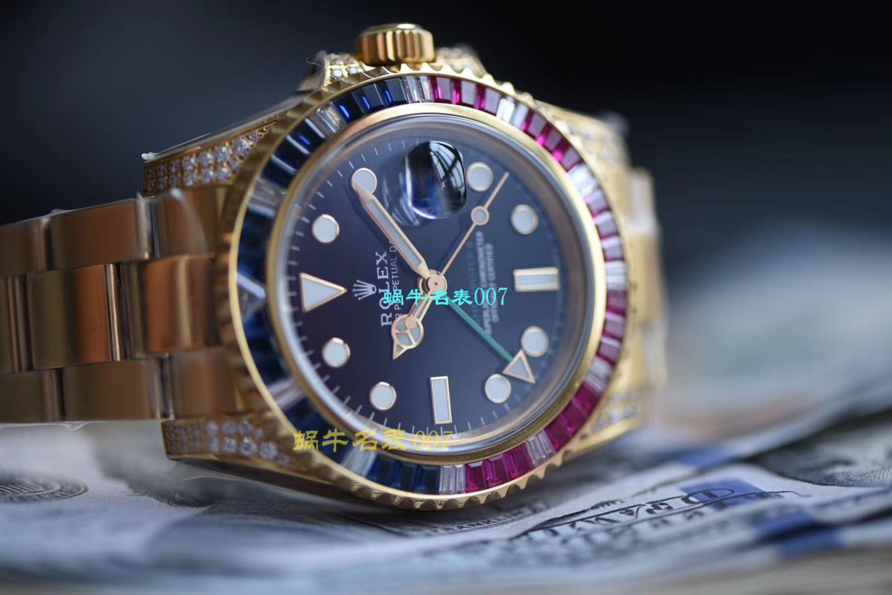 【LF Factory Rolex top  Replica Copy  Watches 】 Rolex  GMT MASTER II系列镶钻116758 SAru-78208,116759 SAru-78209 wrist watches  / R389