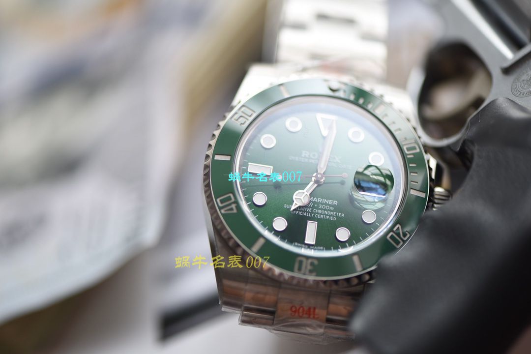 【 Video analysis 最完‎美 Replica Copy ​Rolex Submariner ‎SUBN Factory V10升​级版】 Rolex  Submariner 型系列116610LV-97200绿盘 wrist watches  / R392