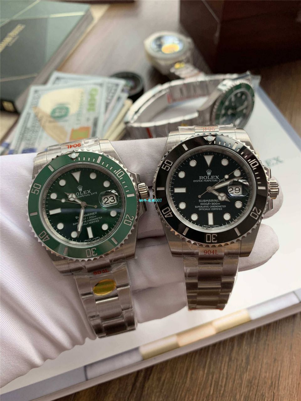 【 Video analysis 最完‎美 Replica Copy ​Rolex Submariner ‎SUBN Factory V10升​级版】 Rolex  Submariner 型系列116610LV-97200绿盘 wrist watches  / R392
