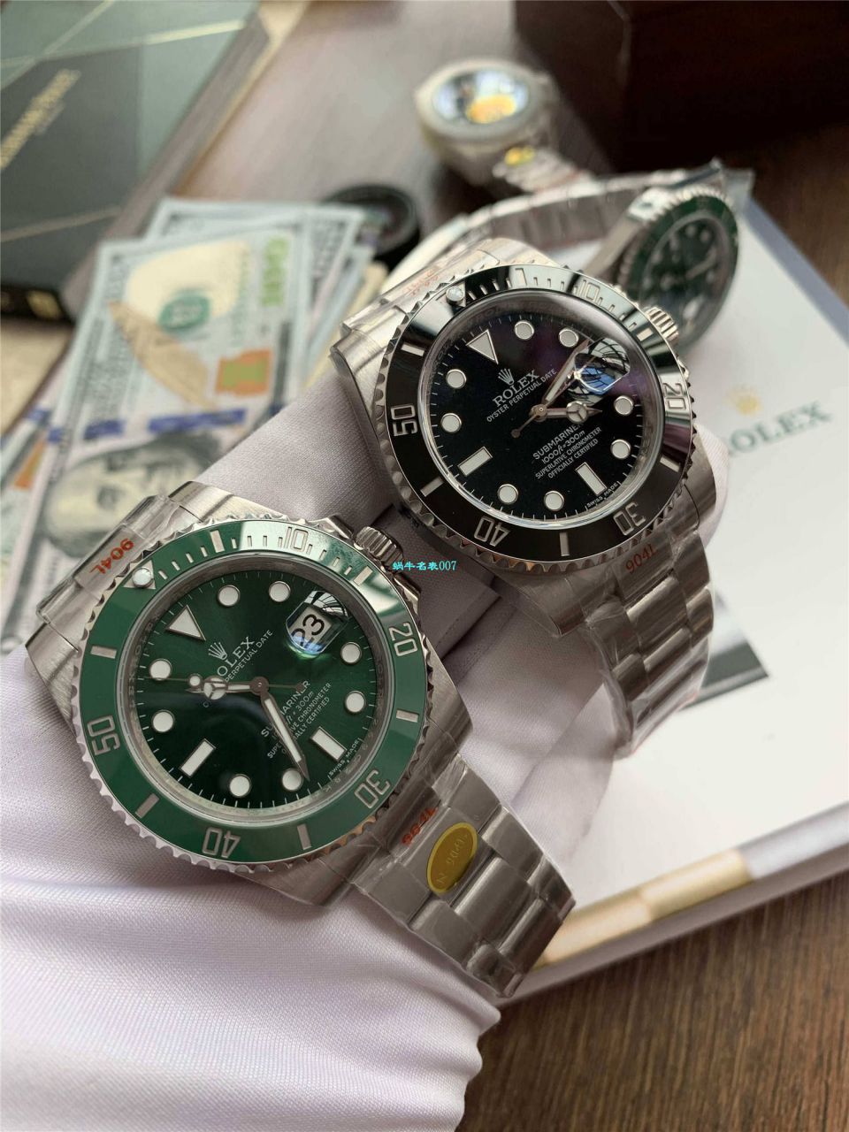 【 Video analysis 最完‎美 Replica Copy ​Rolex Submariner ‎SUBN Factory V10升​级版】 Rolex  Submariner 型系列116610LV-97200绿盘 wrist watches  / R392