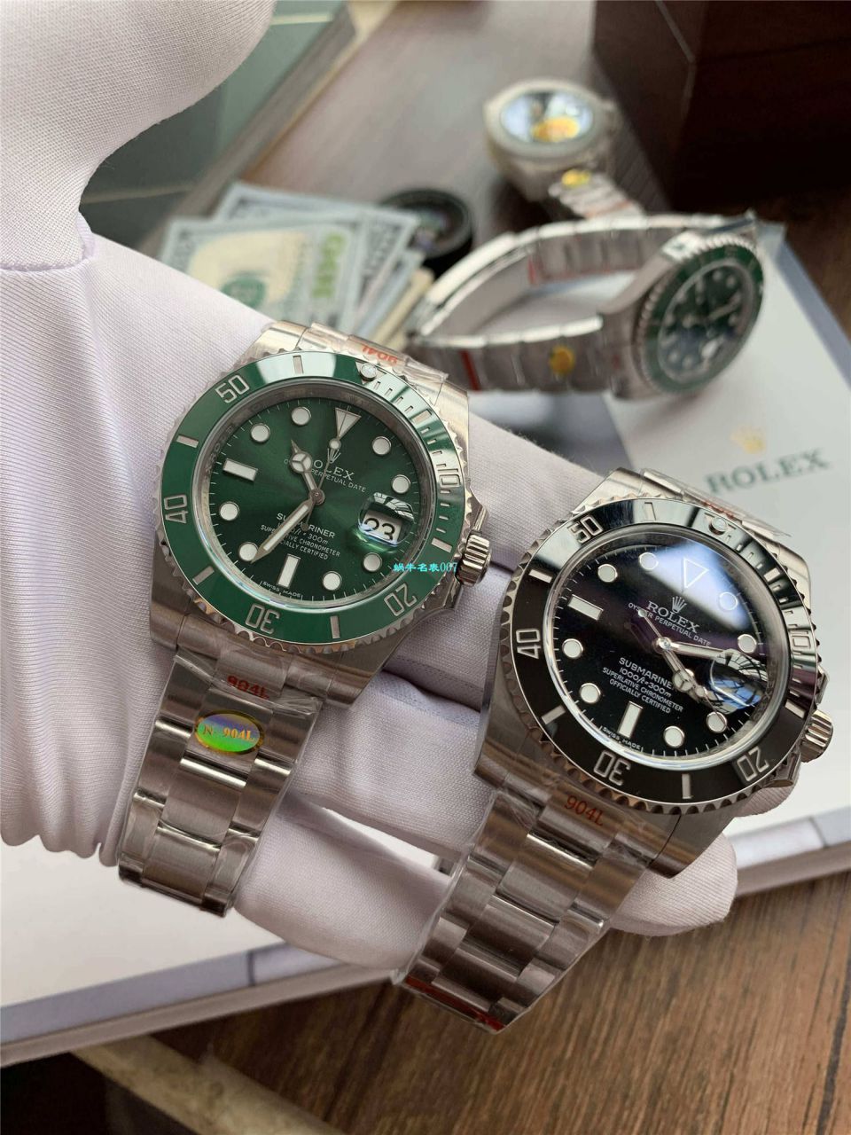 【 Video analysis 最完‎美 Replica Copy ​Rolex Submariner ‎SUBN Factory V10升​级版】 Rolex  Submariner 型系列116610LV-97200绿盘 wrist watches  / R392