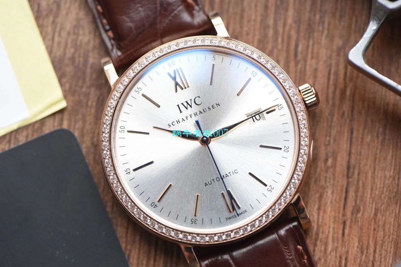 【 Video analysis V7 Factory 目前全市场 Best 的 Replica Copy “莫桑石”钻圈版本】 IWC 柏涛菲诺系列IW356515，IW356516 wrist watches  / WG507