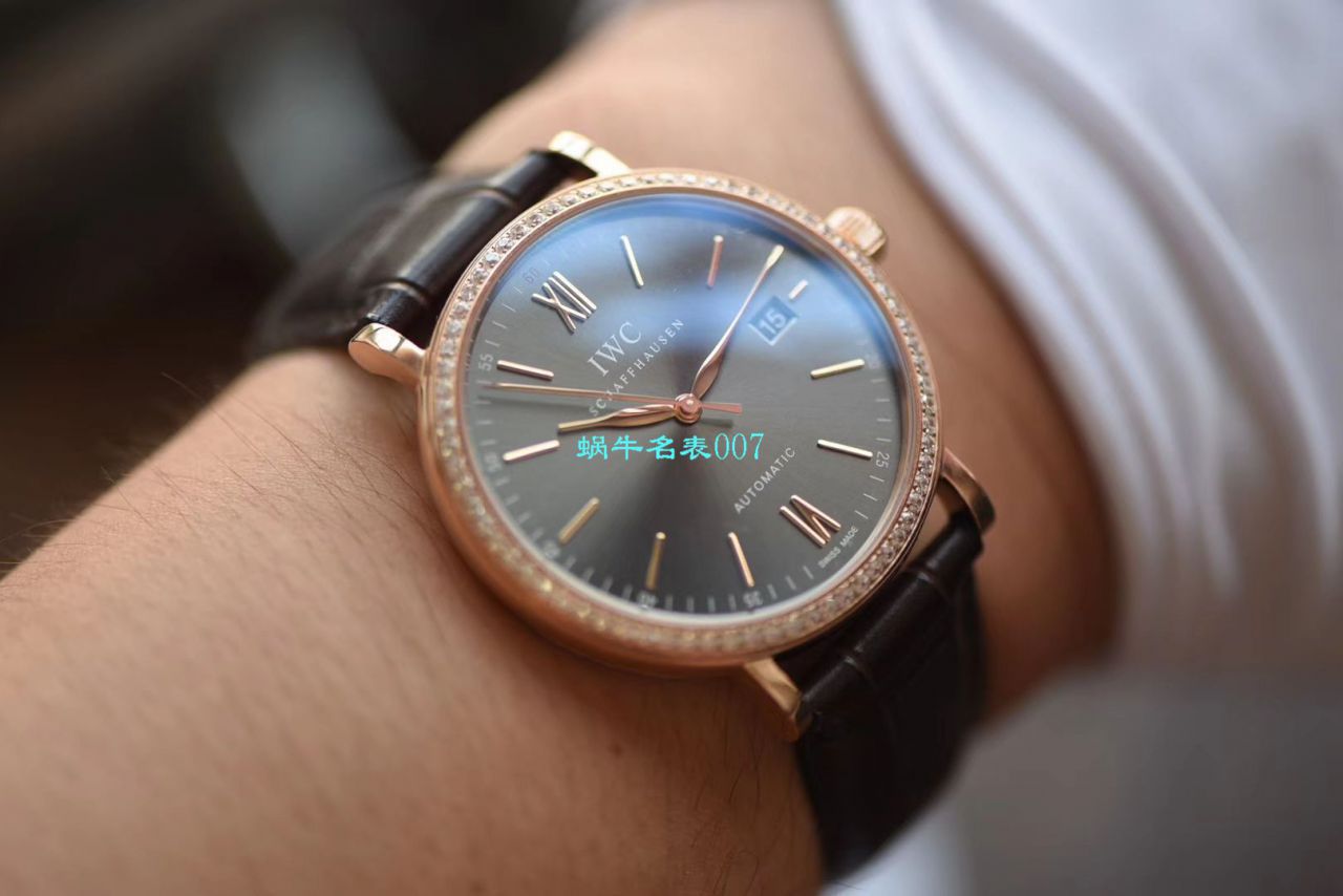 【 Video analysis V7 Factory 目前全市场 Best 的 Replica Copy “莫桑石”钻圈版本】 IWC 柏涛菲诺系列IW356515，IW356516 wrist watches  / WG507