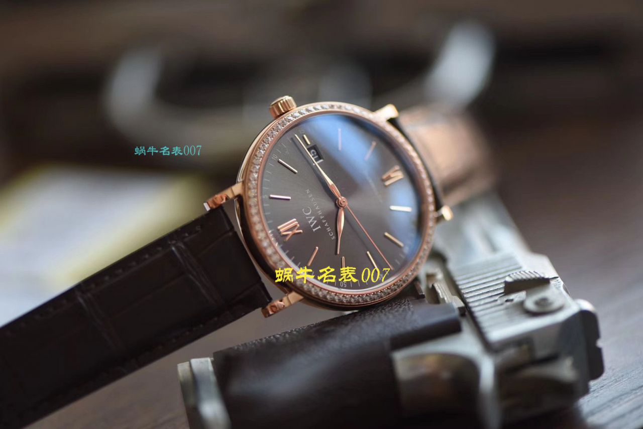 【 Video analysis V7 Factory 目前全市场 Best 的 Replica Copy “莫桑石”钻圈版本】 IWC 柏涛菲诺系列IW356515，IW356516 wrist watches  / WG507
