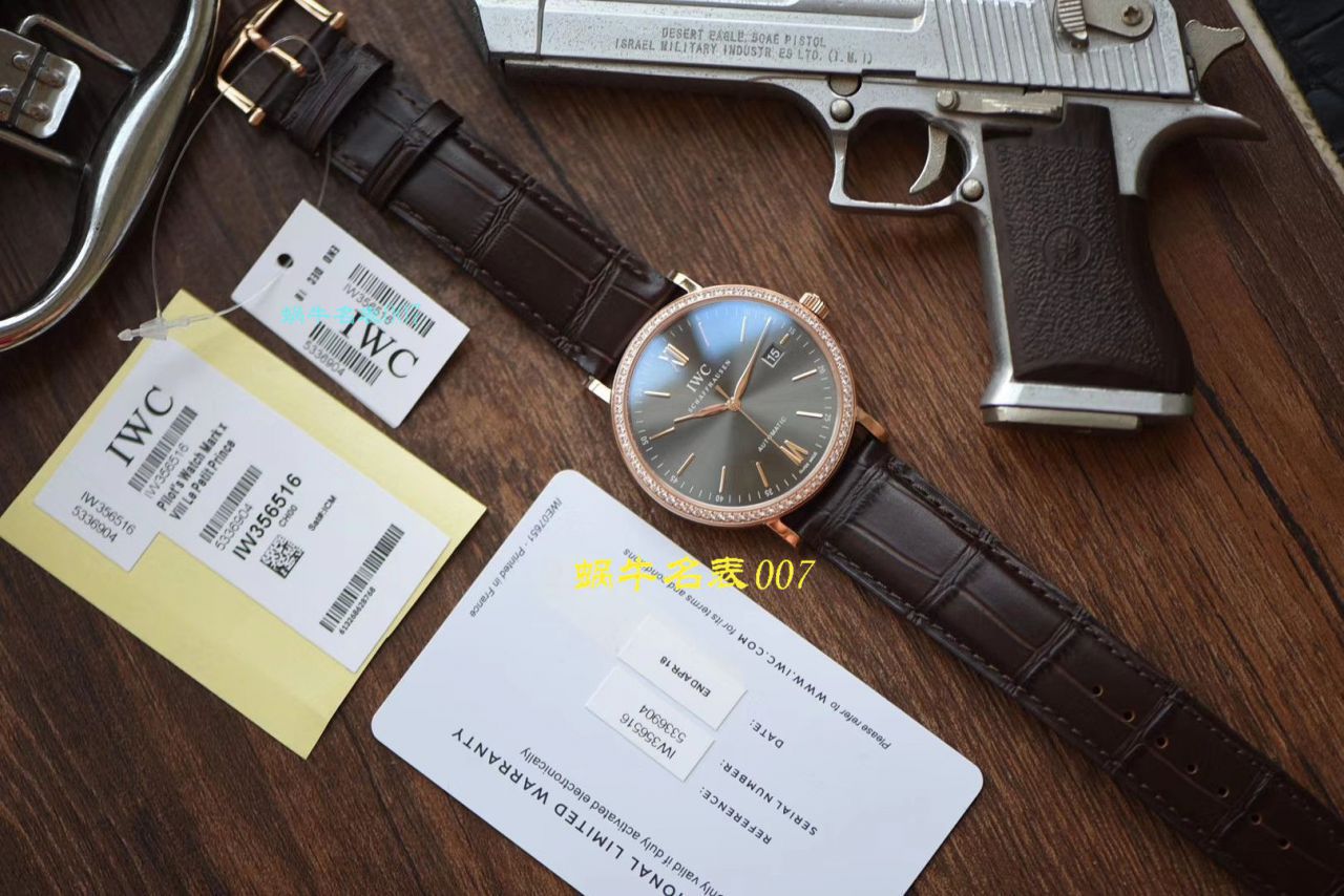 【 Video analysis V7 Factory 目前全市场 Best 的 Replica Copy “莫桑石”钻圈版本】 IWC 柏涛菲诺系列IW356515，IW356516 wrist watches  / WG507