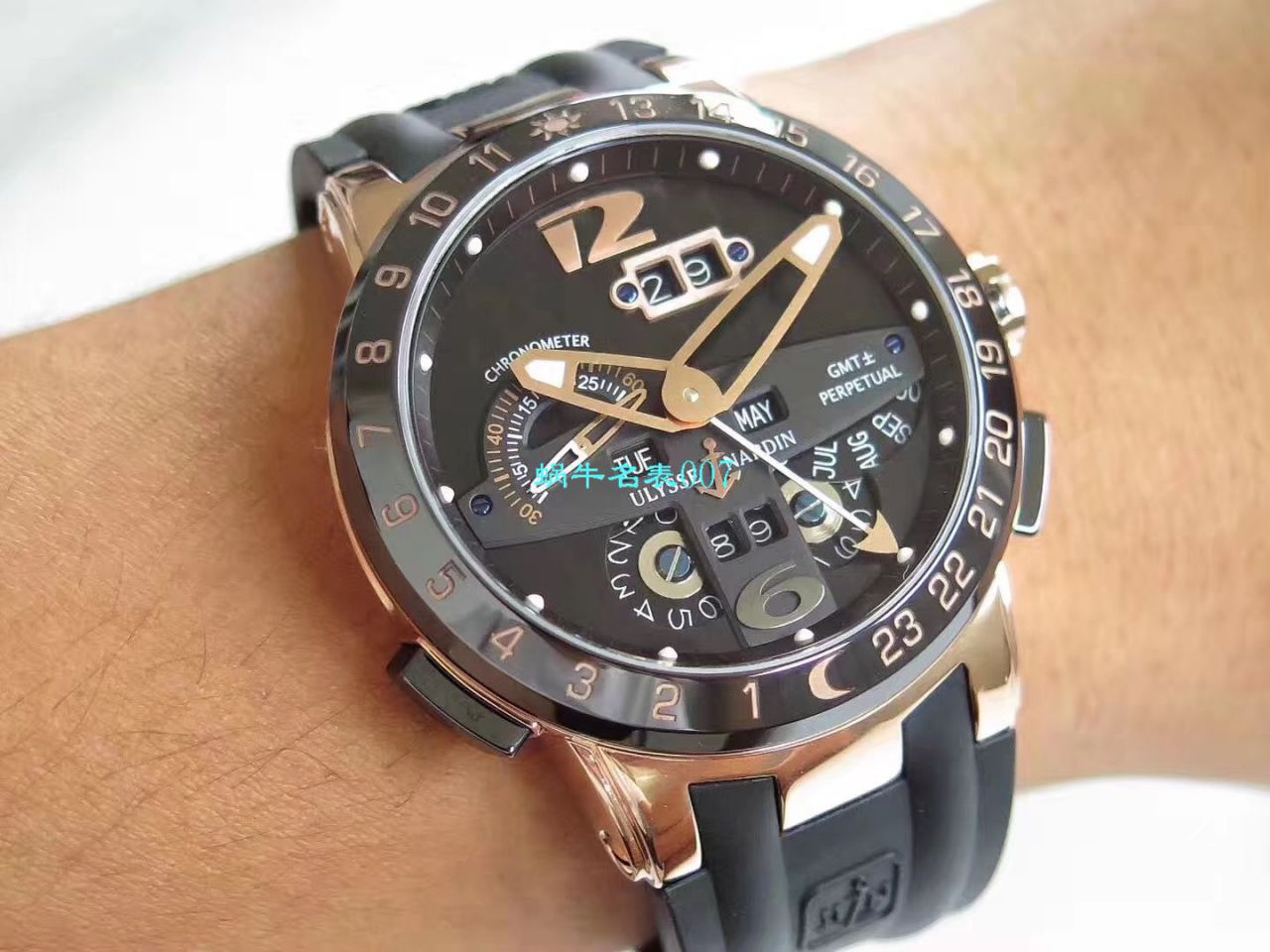 【 Video analysis TWA Factory Ulysse Nardin Replica Copy  Watches 】 Ulysse Nardin 表复杂功能万年历 wrist watches 系列 329-00-3 wrist watches  / YD018